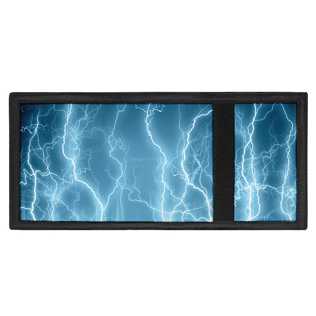 Blue Lightning Print Trifold Wallet