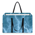 Blue Lightning Print Utility Tote Bag