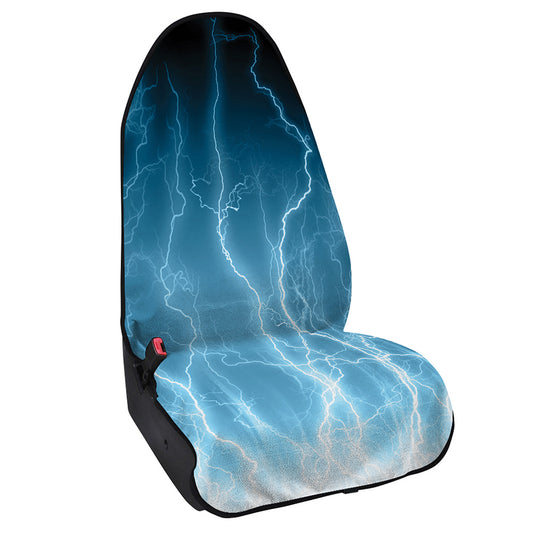 Blue Lightning Print Waterproof Car Seat Cover
