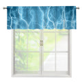 Blue Lightning Print Window Valance