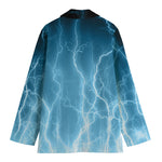 Blue Lightning Print Women's Blazer