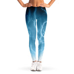 Blue Lightning Print Women's Leggings