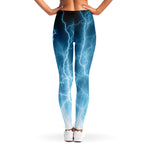 Blue Lightning Print Women's Leggings