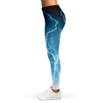 Blue Lightning Print Women's Leggings