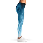 Blue Lightning Print Women's Leggings