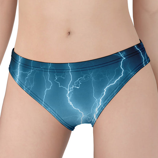 Blue Lightning Print Women's Panties