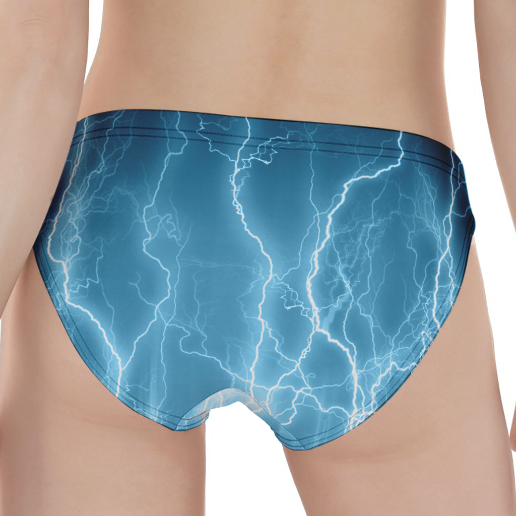 Blue Lightning Print Women's Panties