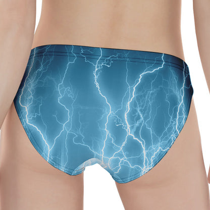 Blue Lightning Print Women's Panties