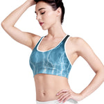 Blue Lightning Print Women's Sports Bra