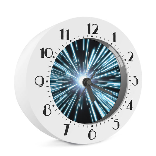 Blue Lightspeed Print Alarm Clock