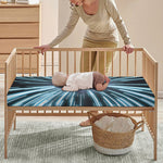 Blue Lightspeed Print Baby Crib Sheet