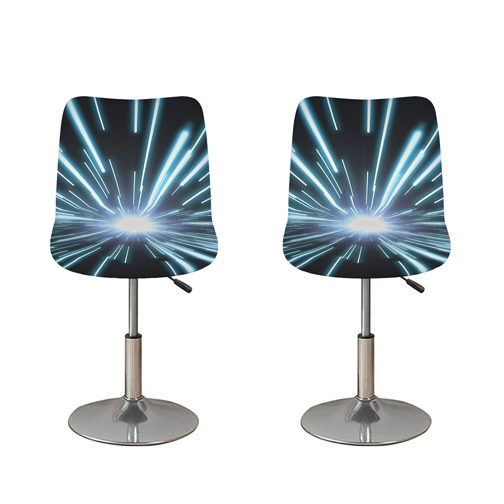 Blue Lightspeed Print Bar Stool Covers