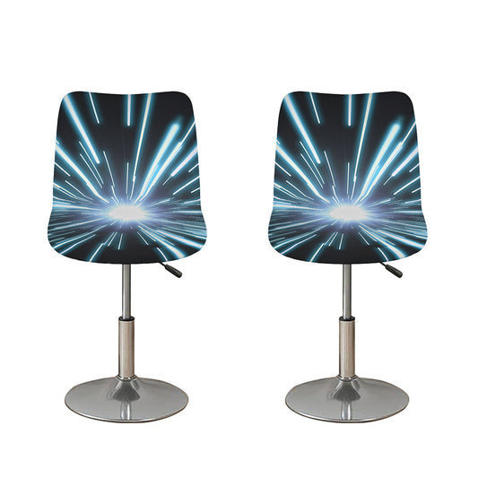 Blue Lightspeed Print Bar Stool Covers