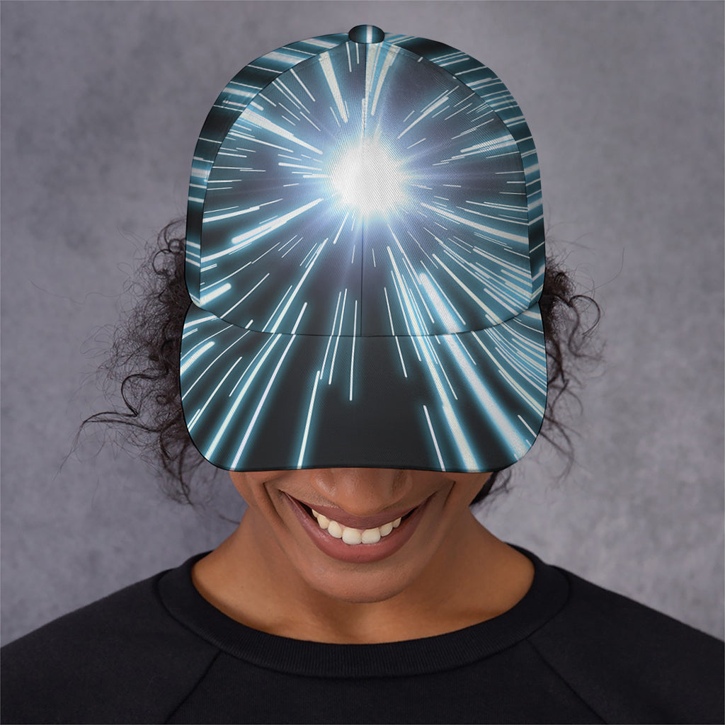Blue Lightspeed Print Baseball Cap