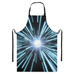 Blue Lightspeed Print Bib Apron With Pocket