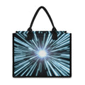 Blue Lightspeed Print Canvas Tote Bag