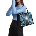 Blue Lightspeed Print Canvas Tote Bag