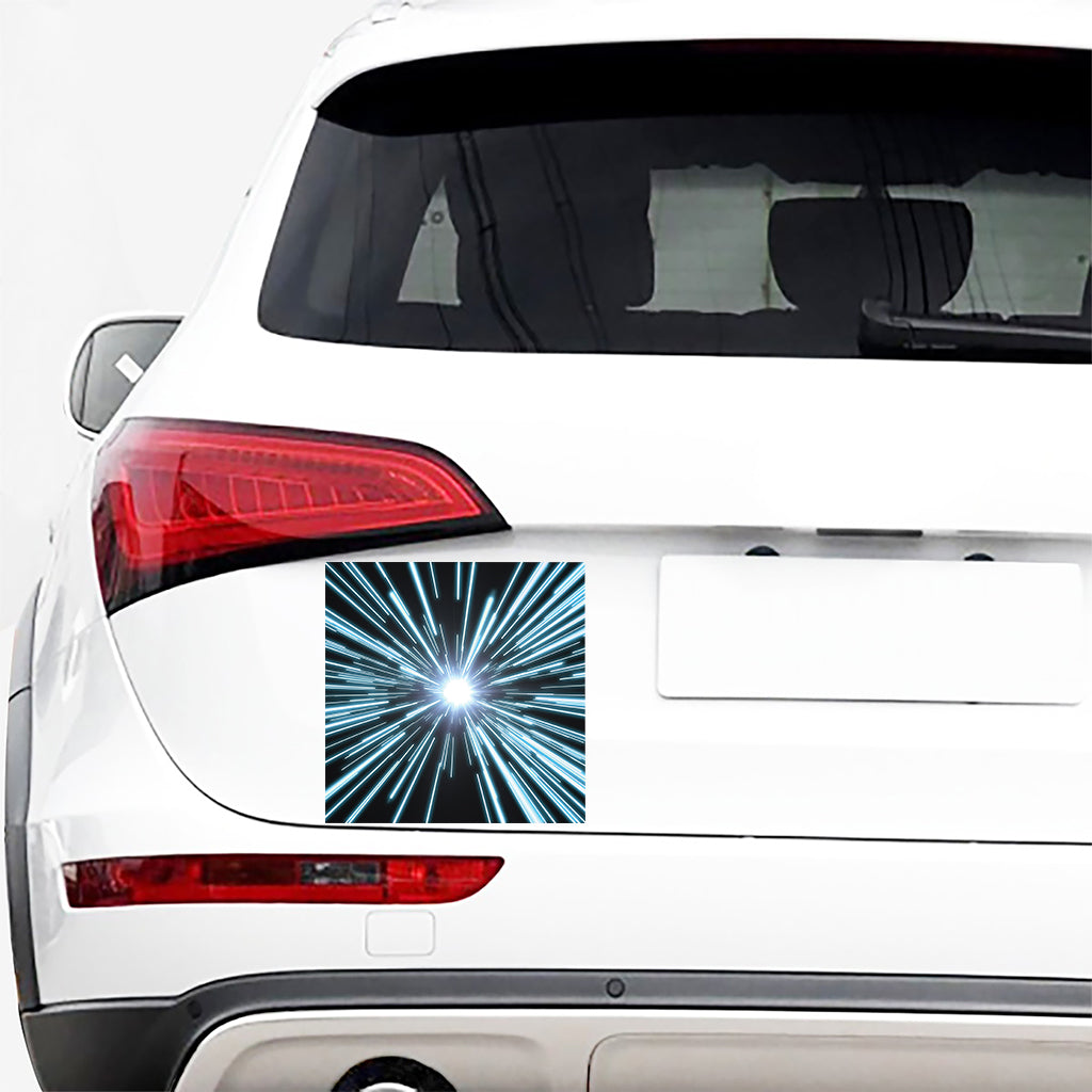 Blue Lightspeed Print Car Sticker
