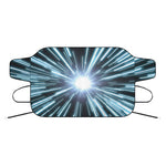 Blue Lightspeed Print Car Windshield Snow Cover