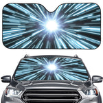 Blue Lightspeed Print Car Windshield Sun Shade