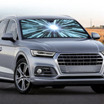 Blue Lightspeed Print Car Windshield Sun Shade