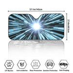 Blue Lightspeed Print Car Windshield Sun Shade