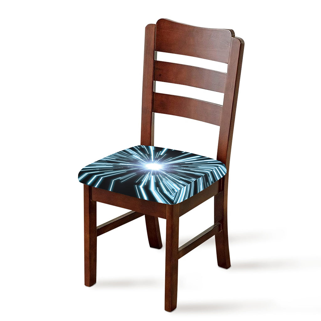 Blue Lightspeed Print Chair Cushion Cover