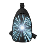 Blue Lightspeed Print Chest Bag