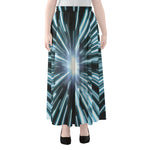 Blue Lightspeed Print Chiffon Maxi Skirt