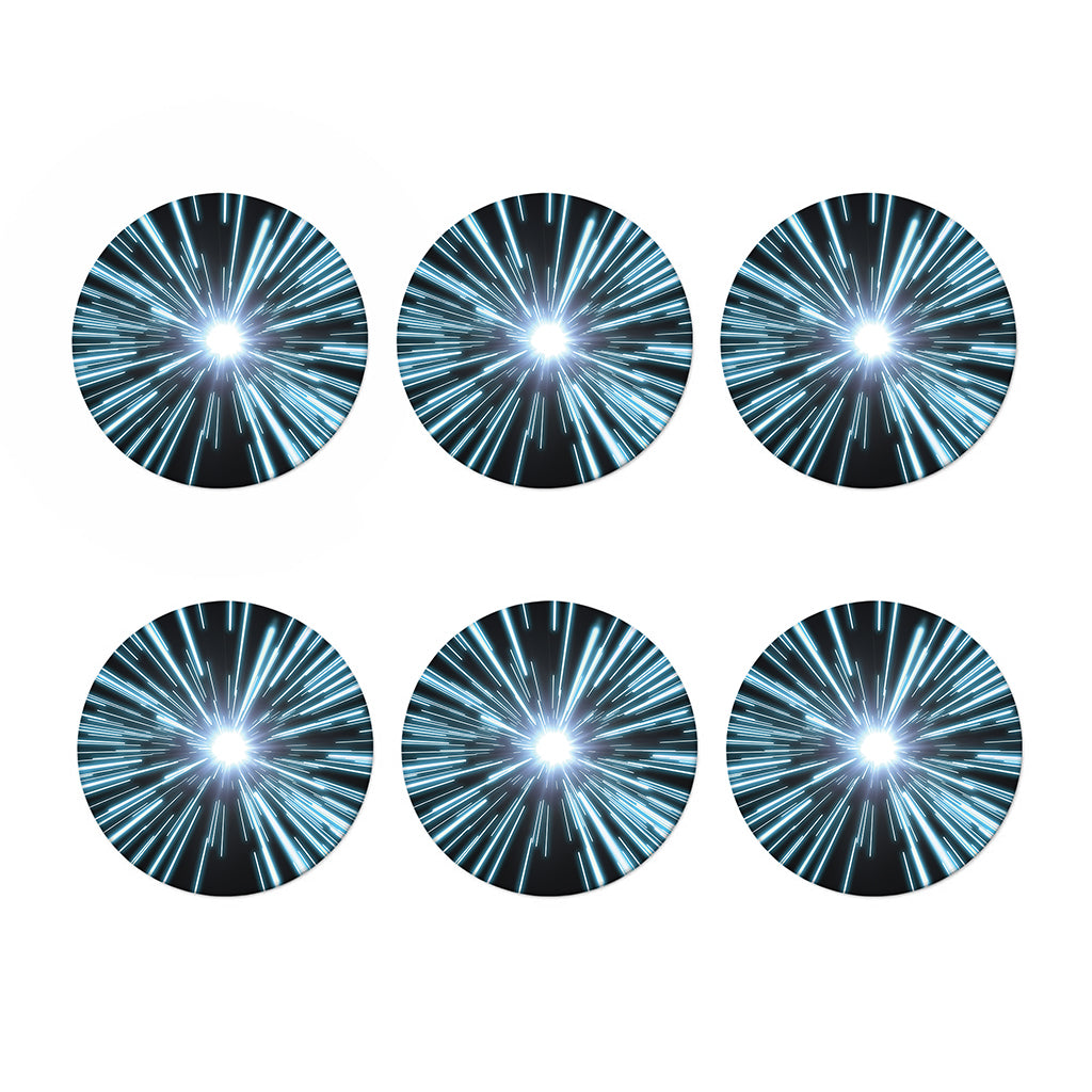 Blue Lightspeed Print Coaster Set