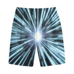 Blue Lightspeed Print Cotton Shorts