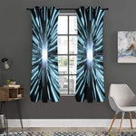 Blue Lightspeed Print Curtain