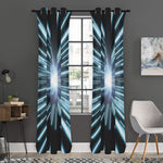 Blue Lightspeed Print Curtain