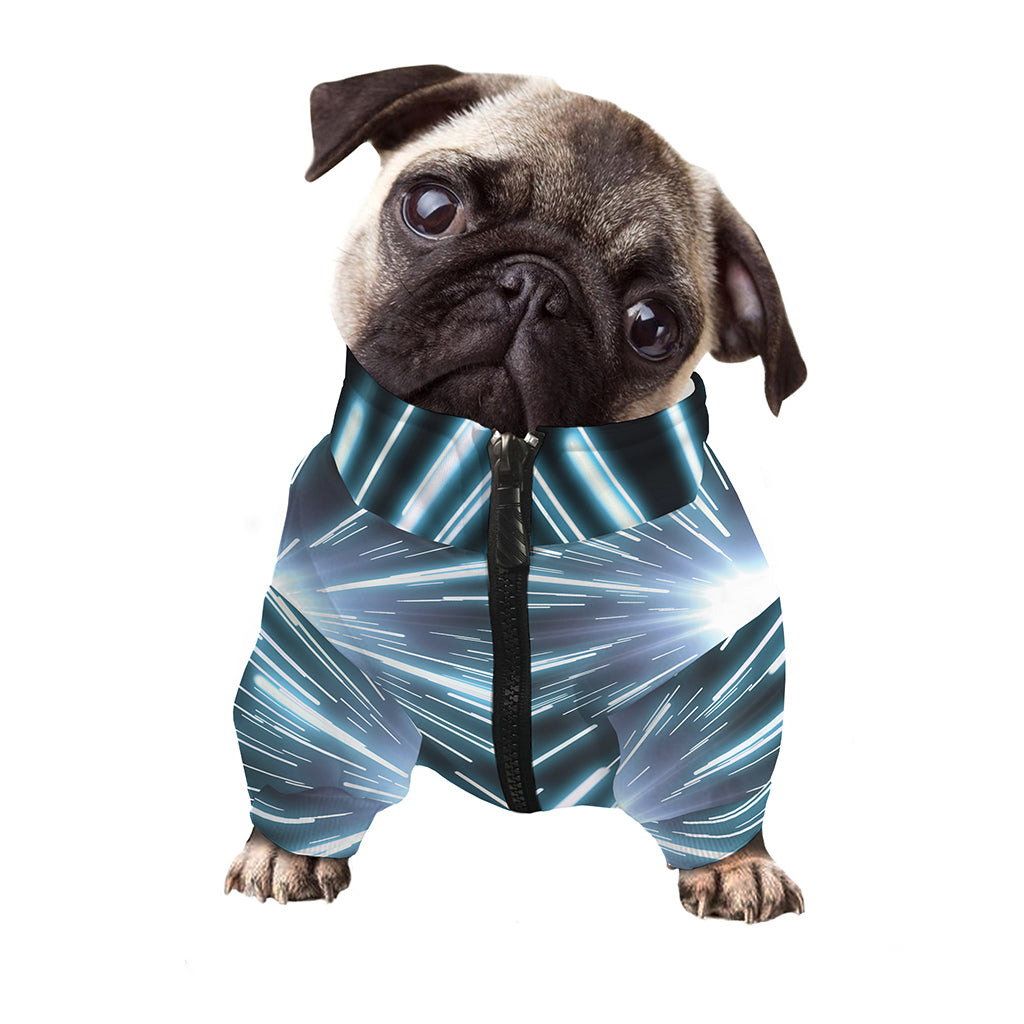 Blue Lightspeed Print Dog Zip Up Jacket