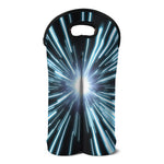 Blue Lightspeed Print Double Neoprene Wine Tote
