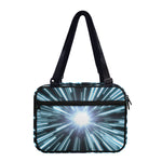 Blue Lightspeed Print Double Strap Bible Bag