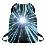 Blue Lightspeed Print Drawstring Backpack