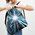 Blue Lightspeed Print Drawstring Backpack