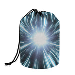 Blue Lightspeed Print Drawstring Makeup Bag