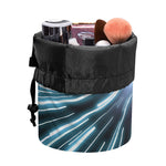 Blue Lightspeed Print Drawstring Makeup Bag