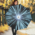 Blue Lightspeed Print Foldable Umbrella