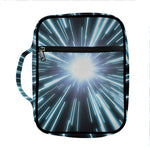 Blue Lightspeed Print Front Pocket Bible Bag