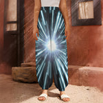 Blue Lightspeed Print Harem Pants