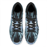 Blue Lightspeed Print High Top Leather Sneakers
