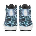 Blue Lightspeed Print High Top Leather Sneakers