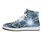 Blue Lightspeed Print High Top Leather Sneakers