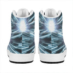 Blue Lightspeed Print High Top Leather Sneakers
