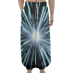 Blue Lightspeed Print Lantern Pants