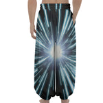 Blue Lightspeed Print Lantern Pants