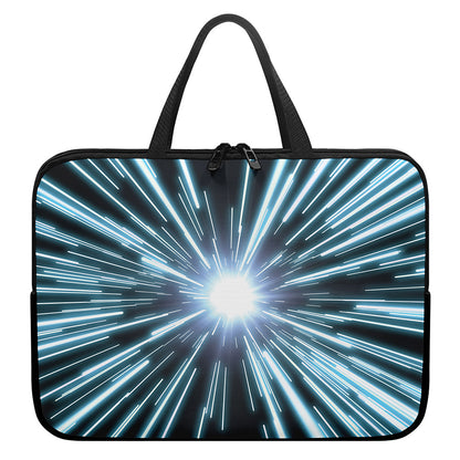 Blue Lightspeed Print Laptop Sleeve With Handle